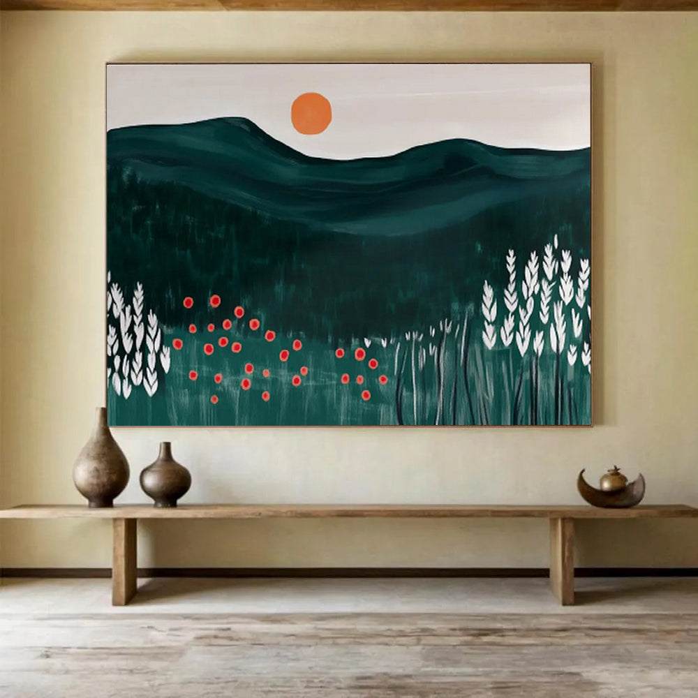 mountain nature sunset minimal design 2